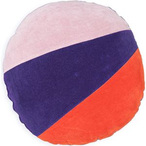 Rond kussen in katoenfluweel, Dorca