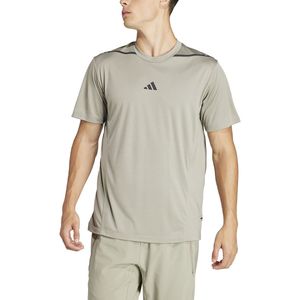 T-shirt korte mouwen voor training adidas Performance. Polyamide materiaal. Maten XXL. Beige kleur