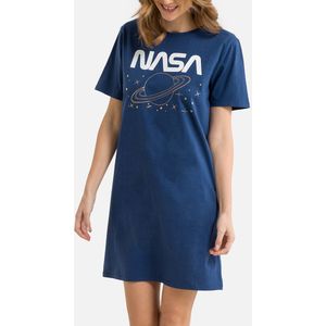 Nachthemd met korte mouwen, in katoen Nasa NASA. Katoen materiaal. Maten L. Blauw kleur