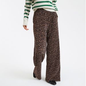 Wijde broek met dierenprint LA REDOUTE COLLECTIONS. Polyester materiaal. Maten L. Andere kleur