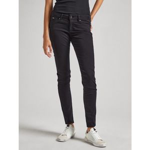 Skinny jeans, lage taille PEPE JEANS. Katoen materiaal. Maten Maat 28 US - Lengte 32. Zwart kleur
