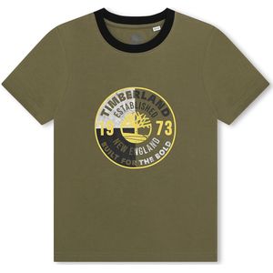 T-shirt met korte mouwen TIMBERLAND. Katoen materiaal. Maten 10 jaar - 138 cm. Groen kleur
