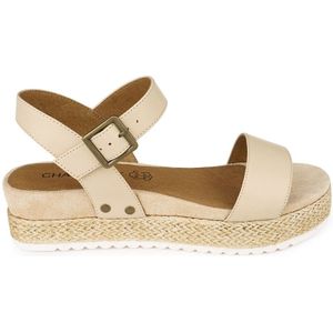 Sandalen met plateauzool Tambu CHATTAWAK. Polyurethaan materiaal. Maten 40. Beige kleur