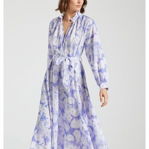 Lange jurk met lange mouwen KAROOKHI SAMSOE AND SAMSOE. Polyester materiaal. Maten L. Violet kleur