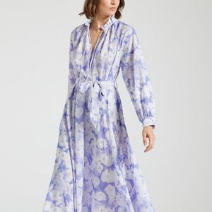 Lange jurk met lange mouwen KAROOKHI SAMSOE AND SAMSOE. Polyester materiaal. Maten S. Violet kleur