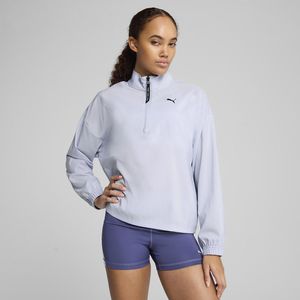 STRONG sweatshirt met col en rits PUMA. Polyester materiaal. Maten XS. Blauw kleur