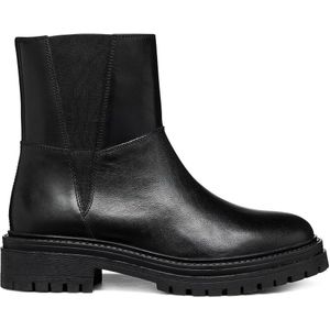 Bottines in leer Iridea GEOX. Leer materiaal. Maten 39. Zwart kleur