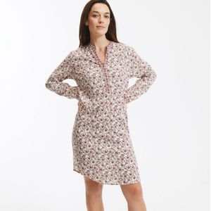 Bedrukt nachthemd met lange mouwen LA REDOUTE COLLECTIONS. Viscose materiaal. Maten 46 FR - 44 EU. Multicolor kleur