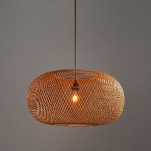 Hanglamp in bamboe Ø65 cm, Ezia LA REDOUTE INTERIEURS. Bamboe materiaal. Maten één maat. Beige kleur