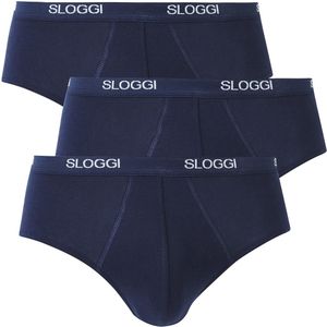 Set van 3 gesloten midi slips SLOGGI. Katoen materiaal. Maten M. Blauw kleur