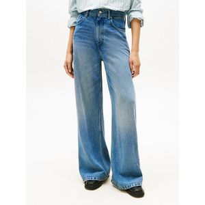 Wijde jeans met hoge taille van Lyocell-denim TOMMY HILFIGER. Tencel/lyocell materiaal. Maten 26 US - 34 EU. Blauw kleur