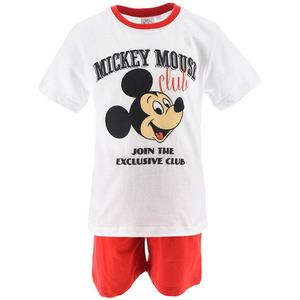 Pyjashort Mickey MICKEY MOUSE. Katoen materiaal. Maten 8 jaar - 126 cm. Wit kleur