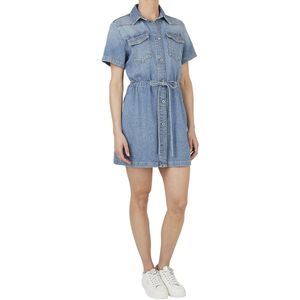 Jeansjurk, korte mouwen PEPE JEANS. Katoen materiaal. Maten M. Blauw kleur