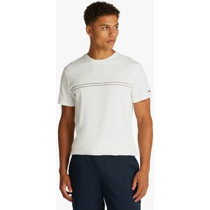 Slim-fit T-shirt met gekleurde strepen TOMMY JEANS. Katoen materiaal. Maten M. Wit kleur
