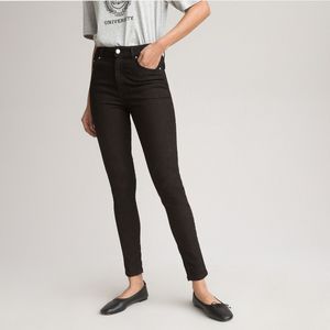 Skinny jeans, standaard taille LA REDOUTE COLLECTIONS. Denim materiaal. Maten 50 FR - 48 EU. Zwart kleur