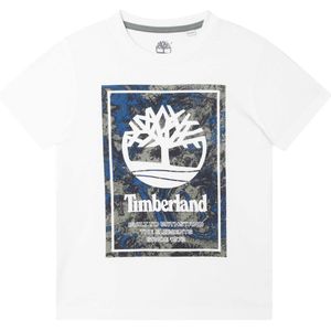 T-shirt met korte mouwen, in bio katoen TIMBERLAND. Katoen materiaal. Maten 10 jaar - 138 cm. Wit kleur