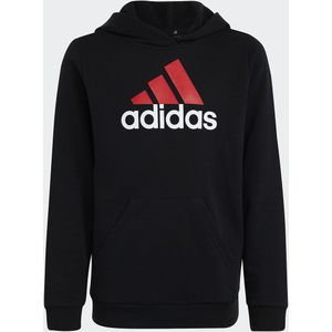 Hoodie ADIDAS SPORTSWEAR. Katoen materiaal. Maten 7/8 jaar - 120/126 cm. Zwart kleur