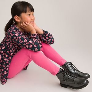 Set van 2 effen leggings LA REDOUTE COLLECTIONS. Katoen materiaal. Maten 12 jaar - 150 cm. Roze kleur