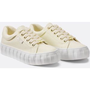 Lage sneakers Vic met veters LE TEMPS DES CERISES. Canvas materiaal. Maten 41. Beige kleur