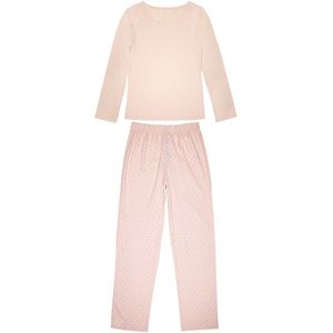 Pyjama met lange mouwen Jennee DORINA. Katoen materiaal. Maten M. Roze kleur