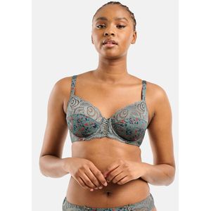 Omsluitende BH Amélie Print SANS COMPLEXE. Polyamide materiaal. Maten 90E FR - 75E EU. Multicolor kleur