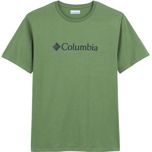 T-shirt met korte mouwen en logo op borst essentiel COLUMBIA. Katoen materiaal. Maten S. Groen kleur