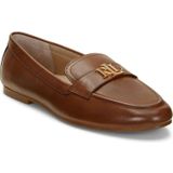 Platte loafers in leer AVERI LAUREN RALPH LAUREN. Leer materiaal. Maten 36. Kastanje kleur