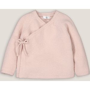 Hemdje met V-hals in mousse tricot LA REDOUTE COLLECTIONS. Acryl materiaal. Maten 1 jaar - 74 cm. Roze kleur