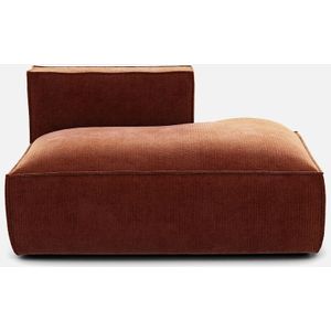 Seven - Loungebank - Kastanje Kleur - Vintage Fluweel