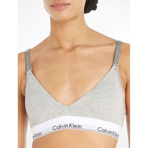 Zwangerschap BH Modern Cotton CALVIN KLEIN UNDERWEAR. Katoen materiaal. Maten S. Grijs kleur