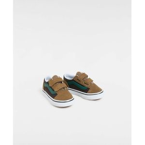 Sneakers met klittenband TD Old Skool V VANS. Leer materiaal. Maten 20. Kastanje kleur