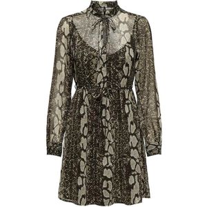 Bedrukte jurk, te strikken aan de hals ONLY. Polyester materiaal. Maten L. Andere kleur