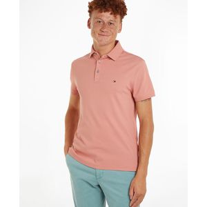 Polo slim 1985 TOMMY HILFIGER. Bio katoen materiaal. Maten 3XL. Roze kleur