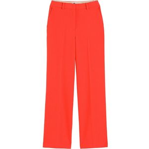 Wijde broek in polyviscose LA REDOUTE COLLECTIONS. Polyester materiaal. Maten 38 FR - 36 EU. Oranje kleur