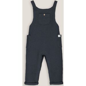 Lang combipakje met schouderbandjes in gewafelde stof LA REDOUTE COLLECTIONS. Polyester materiaal. Maten 1 jaar - 74 cm. Grijs kleur