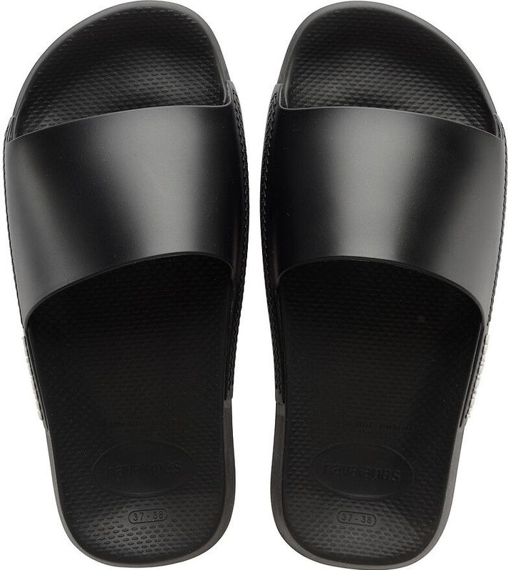 Muiltjes Slide Classic HAVAIANAS. Rubber materiaal. Maten 43/44. Zwart kleur