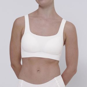 Bustier met afgeronde hals Zero Feel 2.0 SLOGGI. Polyamide materiaal. Maten S. Wit kleur