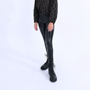 Legging in simili MOLLY BRACKEN GIRL. Polyester materiaal. Maten 14 jaar - 156 cm. Zwart kleur