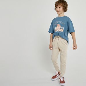 Jogpant in molton LA REDOUTE COLLECTIONS. Molton materiaal. Maten 8 jaar - 126 cm. Beige kleur
