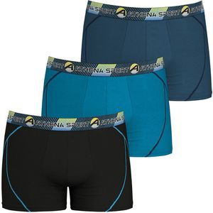 Set van 3 boxershorts Training ATHENA. Polyamide materiaal. Maten 3XL. Zwart kleur