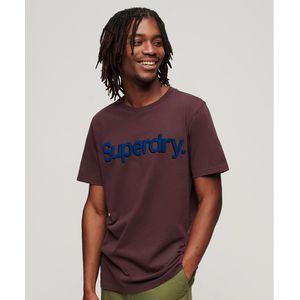 T-shirt met ronde hals en logo SUPERDRY. Katoen materiaal. Maten M. Rood kleur