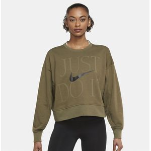 Sport sweater Dri-FIT Get Fit NIKE. Katoen materiaal. Maten XL. Groen kleur