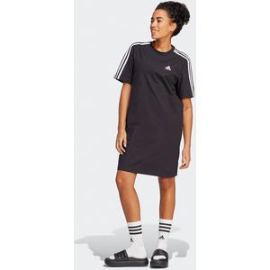 T-shirt jurk Essentials 3-Stripes ADIDAS SPORTSWEAR. Katoen materiaal. Maten L. Zwart kleur