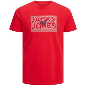 T-shirt met ronde hals jjmarius JACK & JONES. Katoen materiaal. Maten XS. Rood kleur
