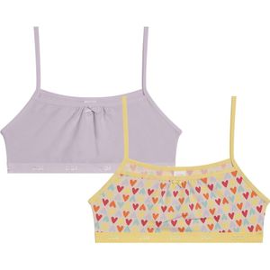Set van 2 beha's Pocket Coton DIM. Katoen materiaal. Maten 8 jaar - 126 cm. Roze kleur