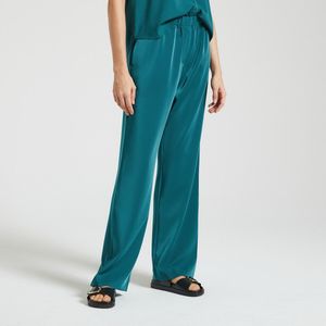 Wijde broek met elastische taille Hoys SAMSOE AND SAMSOE. Polyester materiaal. Maten XS. Groen kleur