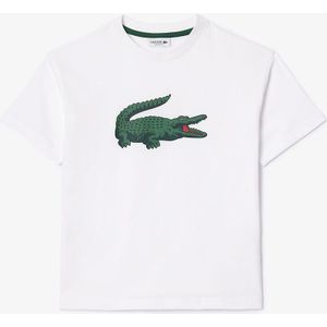 T-shirt met korte mouwen LACOSTE. Katoen materiaal. Maten 8 jaar - 126 cm. Wit kleur