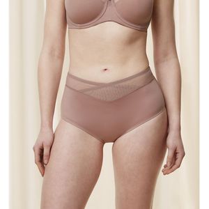 Hoge slip Maxi True Shape Sensation TRIUMPH. Polyamide materiaal. Maten 40 FR - 38 EU. Kastanje kleur