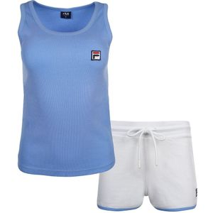 Pyjama ensemble tank top en short FILA. Katoen materiaal. Maten M. Blauw kleur