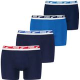 Set van 4 effen boxershorts Everyday multilogo PUMA. Katoen materiaal. Maten XXL. Blauw kleur